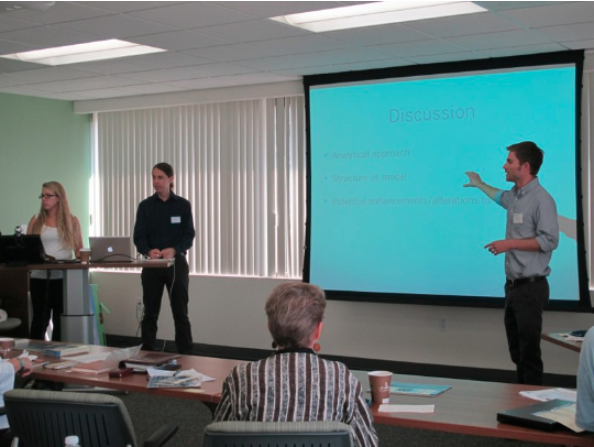 Vaquita Group Thesis Project team presenting their work.