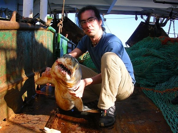 Jorge with a shark